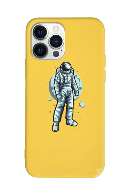 Astronot Lansman Model İçi Kadife Silikon Telefon Kılıfı