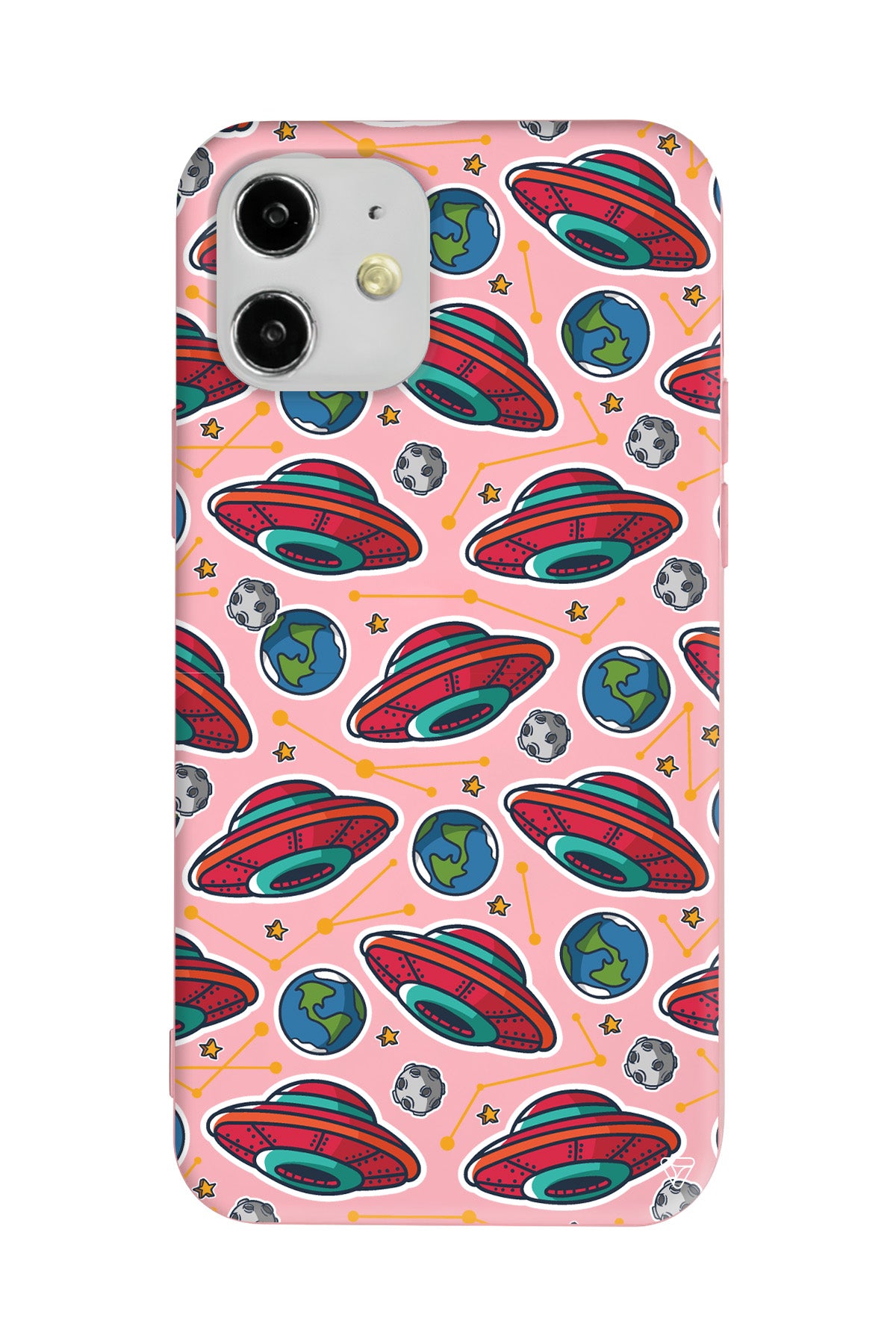 Space Ship Lansman Model İçi Kadife Silikon Telefon Kılıfı