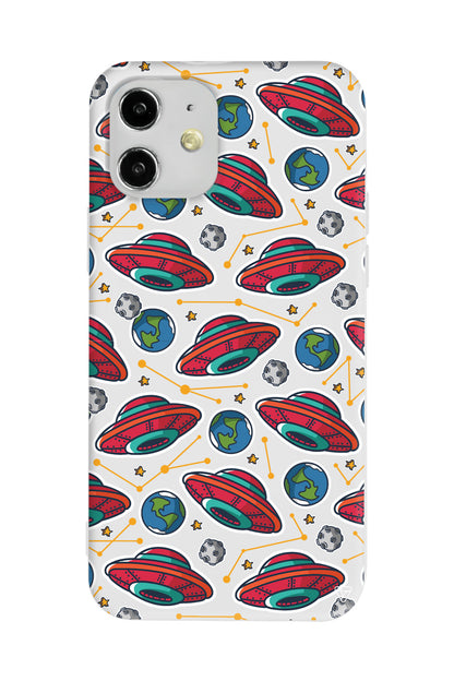 Space Ship Lansman Model İçi Kadife Silikon Telefon Kılıfı