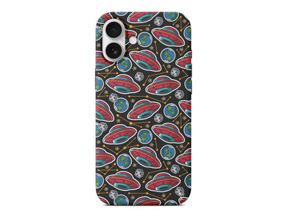 Space Ship Lansman Model İçi Kadife Silikon Telefon Kılıfı – Plus Serisine Özel