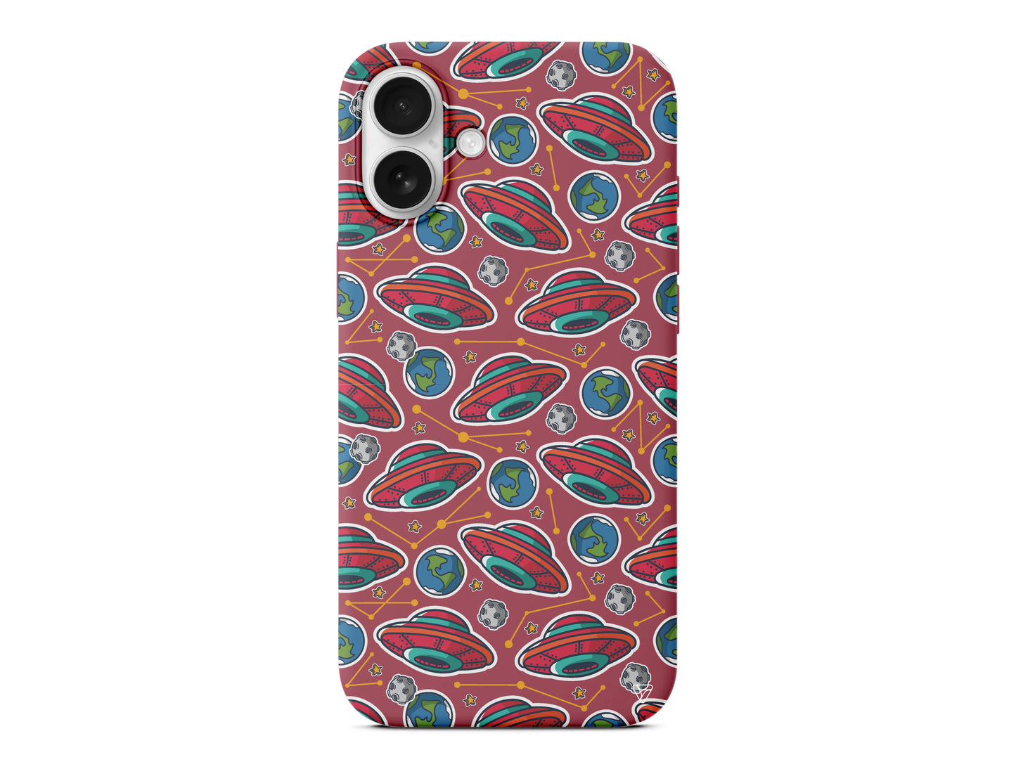 Space Ship Lansman Model İçi Kadife Silikon Telefon Kılıfı