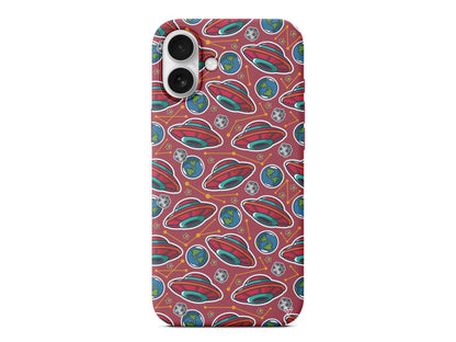 Space Ship Lansman Model İçi Kadife Silikon Telefon Kılıfı