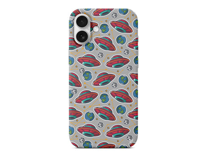 Space Ship Lansman Model İçi Kadife Silikon Telefon Kılıfı