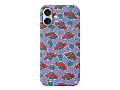 Space Ship Lansman Model İçi Kadife Silikon Telefon Kılıfı