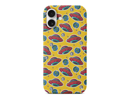 Space Ship Lansman Model İçi Kadife Silikon Telefon Kılıfı