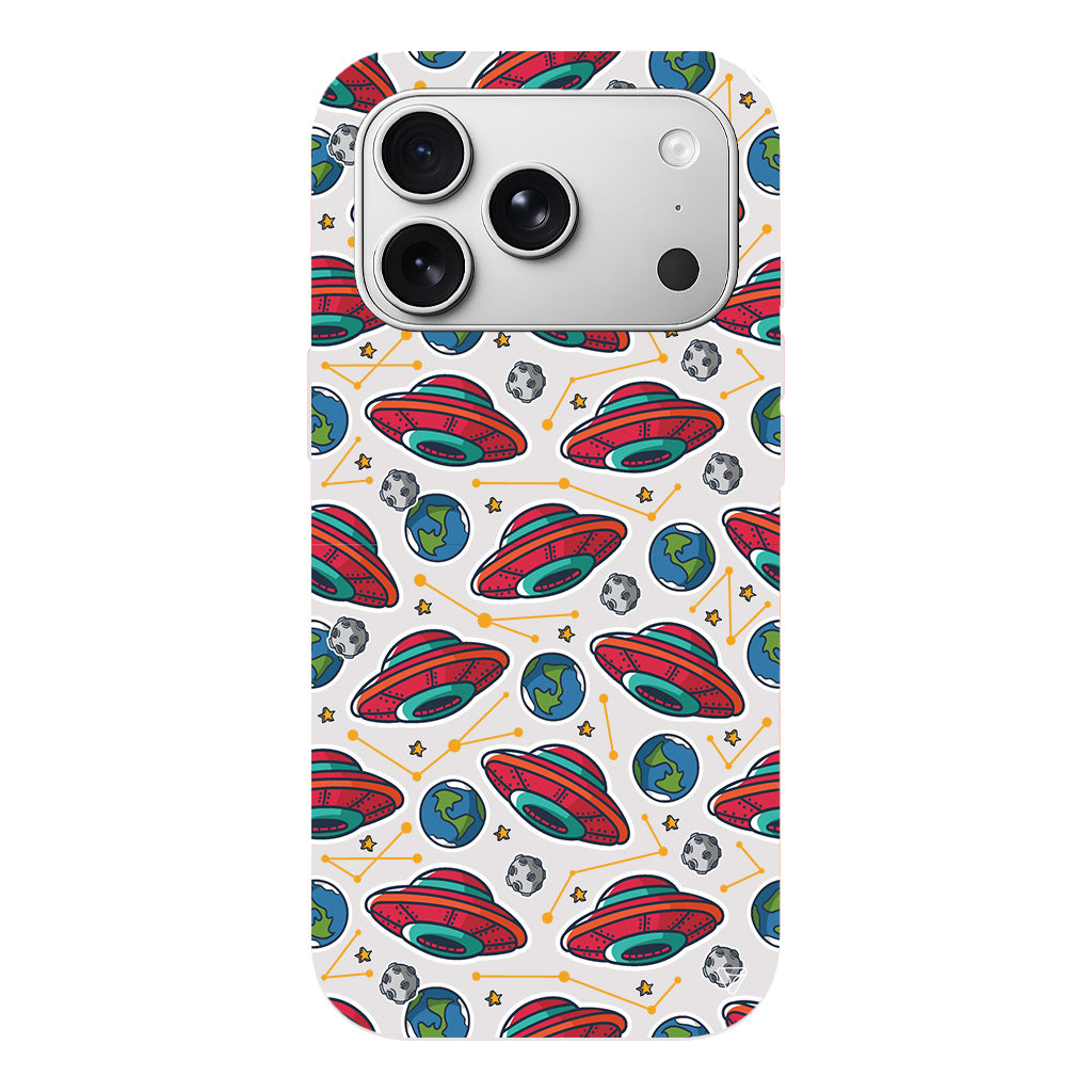 Space Ship Lansman Model İçi Kadife Silikon Telefon Kılıfı