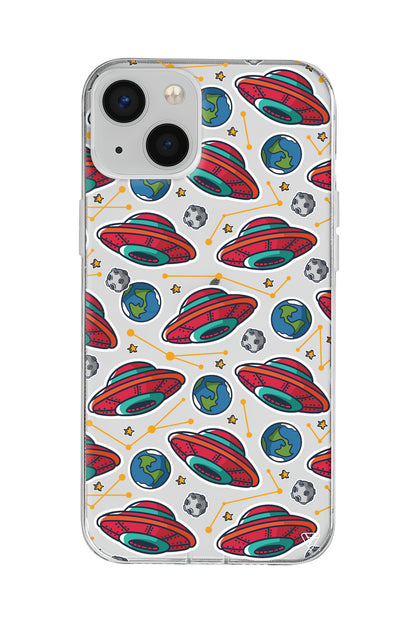 Space Ship Lansman Model İçi Kadife Silikon Telefon Kılıfı – Plus Serisine Özel