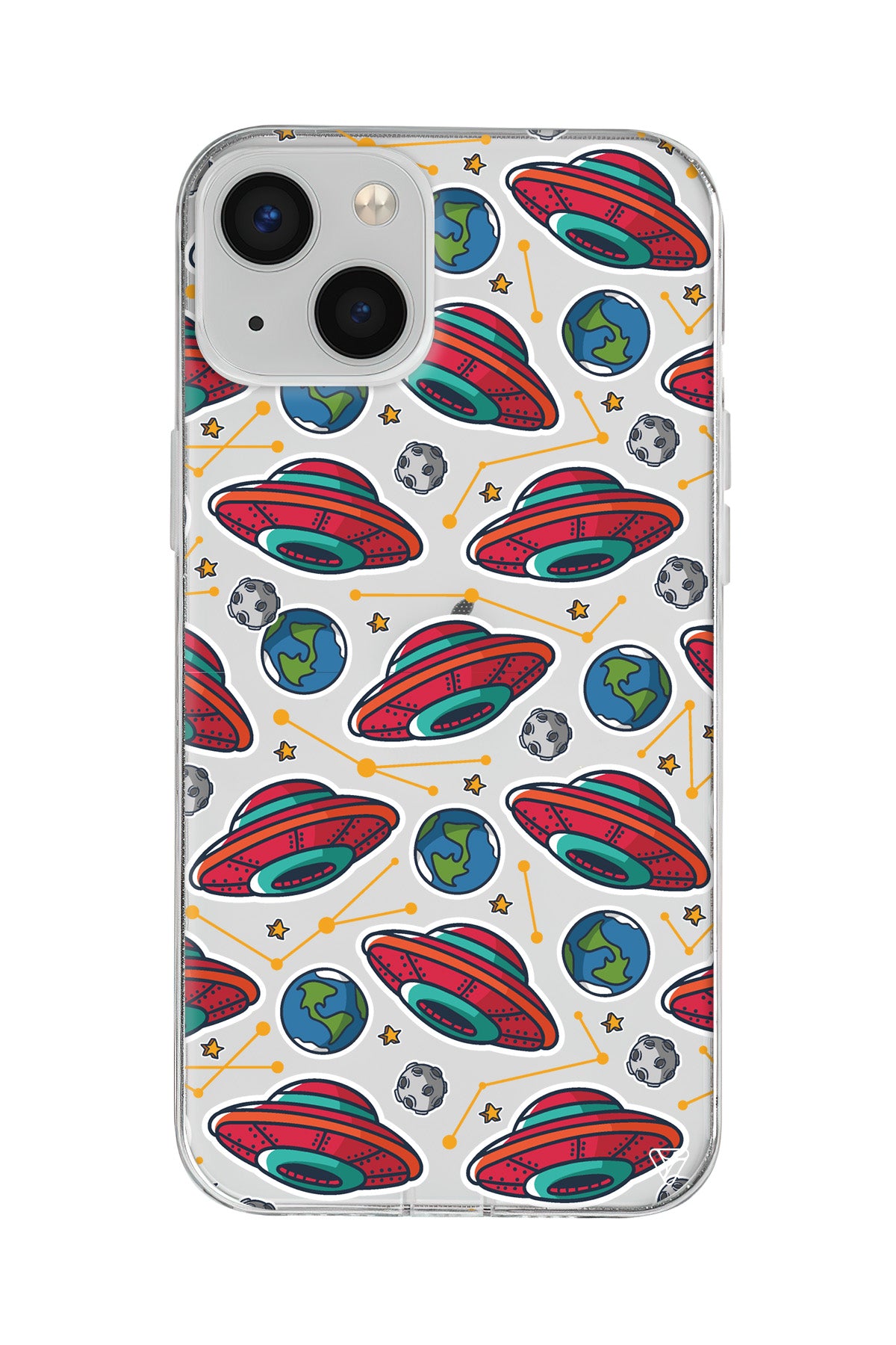 Space Ship Lansman Model İçi Kadife Silikon Telefon Kılıfı