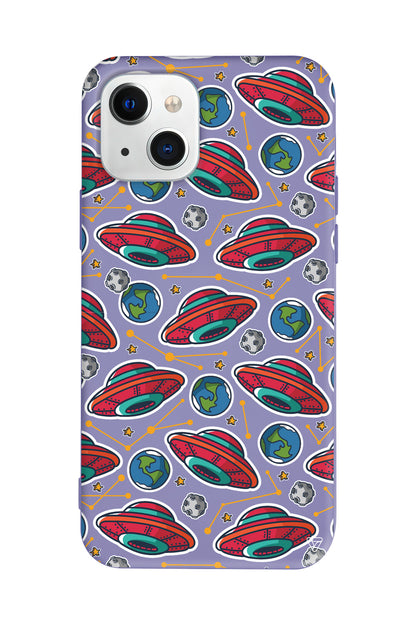 Space Ship Lansman Model İçi Kadife Silikon Telefon Kılıfı