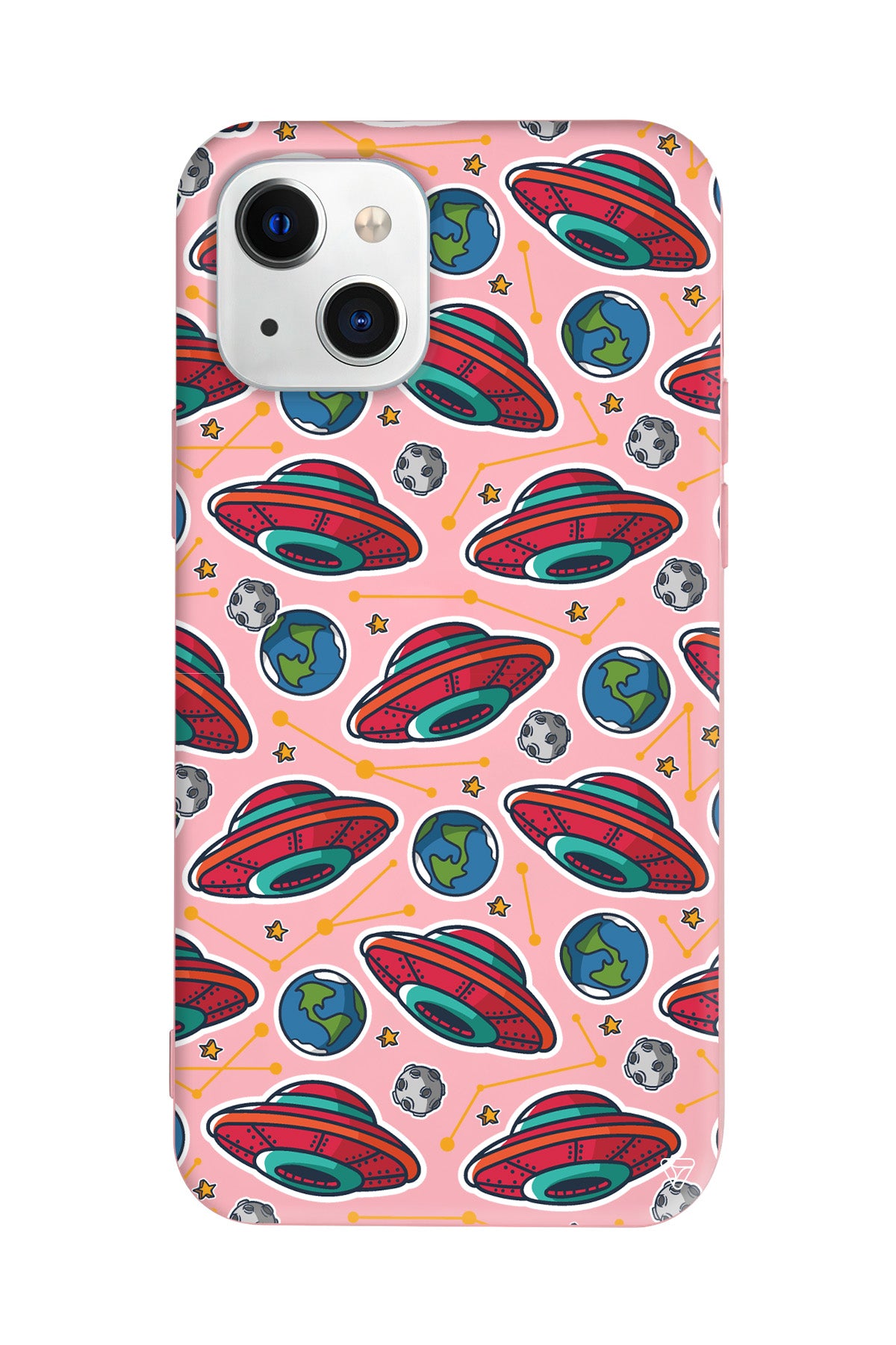 Space Ship Lansman Model İçi Kadife Silikon Telefon Kılıfı