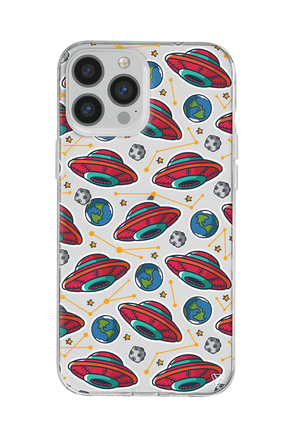 Space Ship Lansman Model İçi Kadife Silikon Telefon Kılıfı