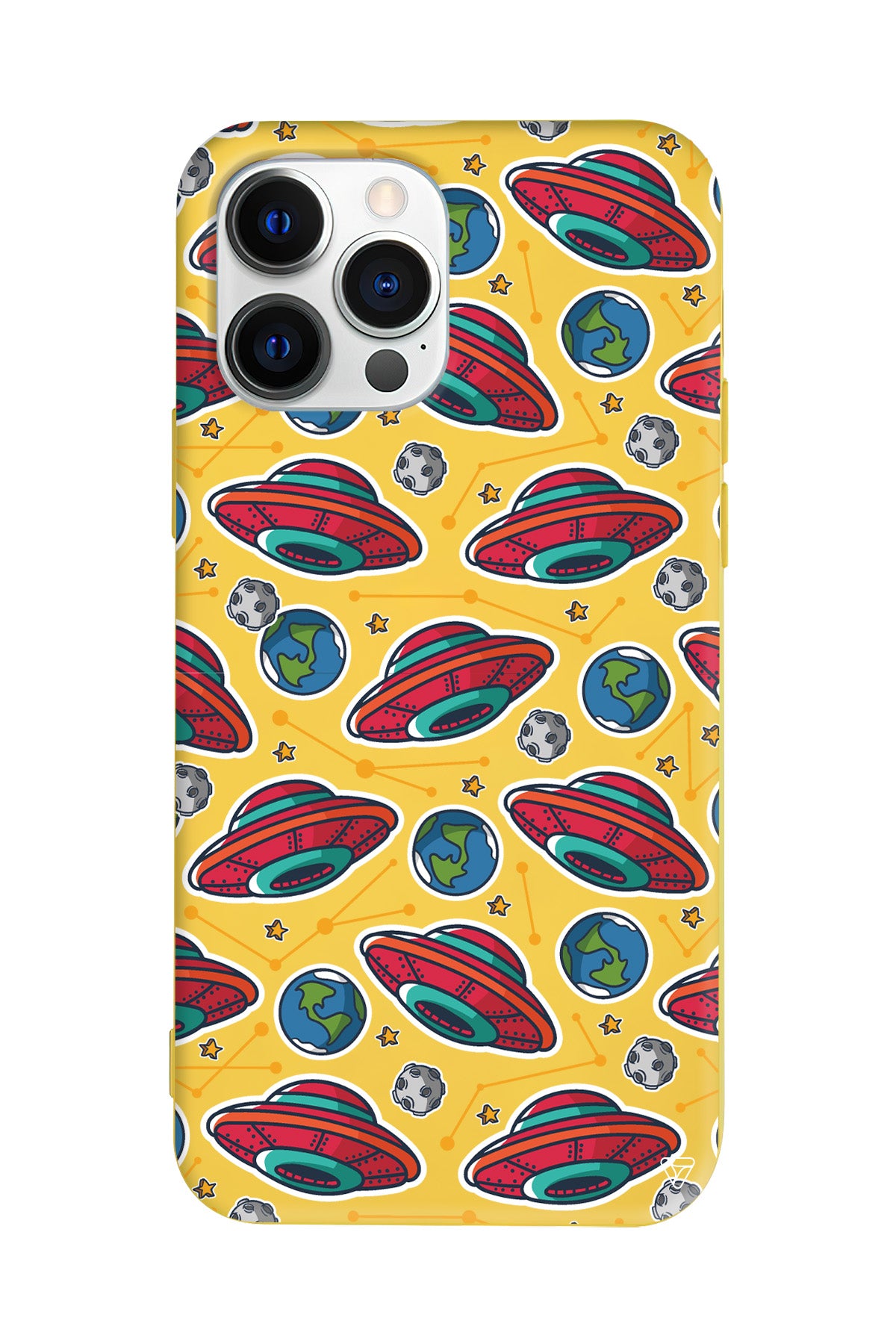 Space Ship Lansman Model İçi Kadife Silikon Telefon Kılıfı