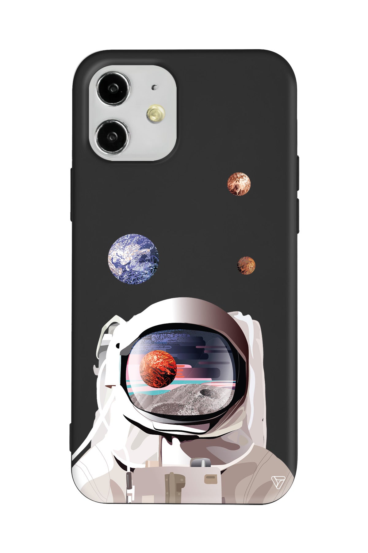 Astronotun Gözünden Lansman Model İçi Kadife Silikon Telefon Kılıfı