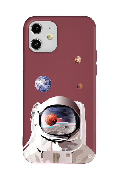 Astronotun Gözünden Lansman Model İçi Kadife Silikon Telefon Kılıfı