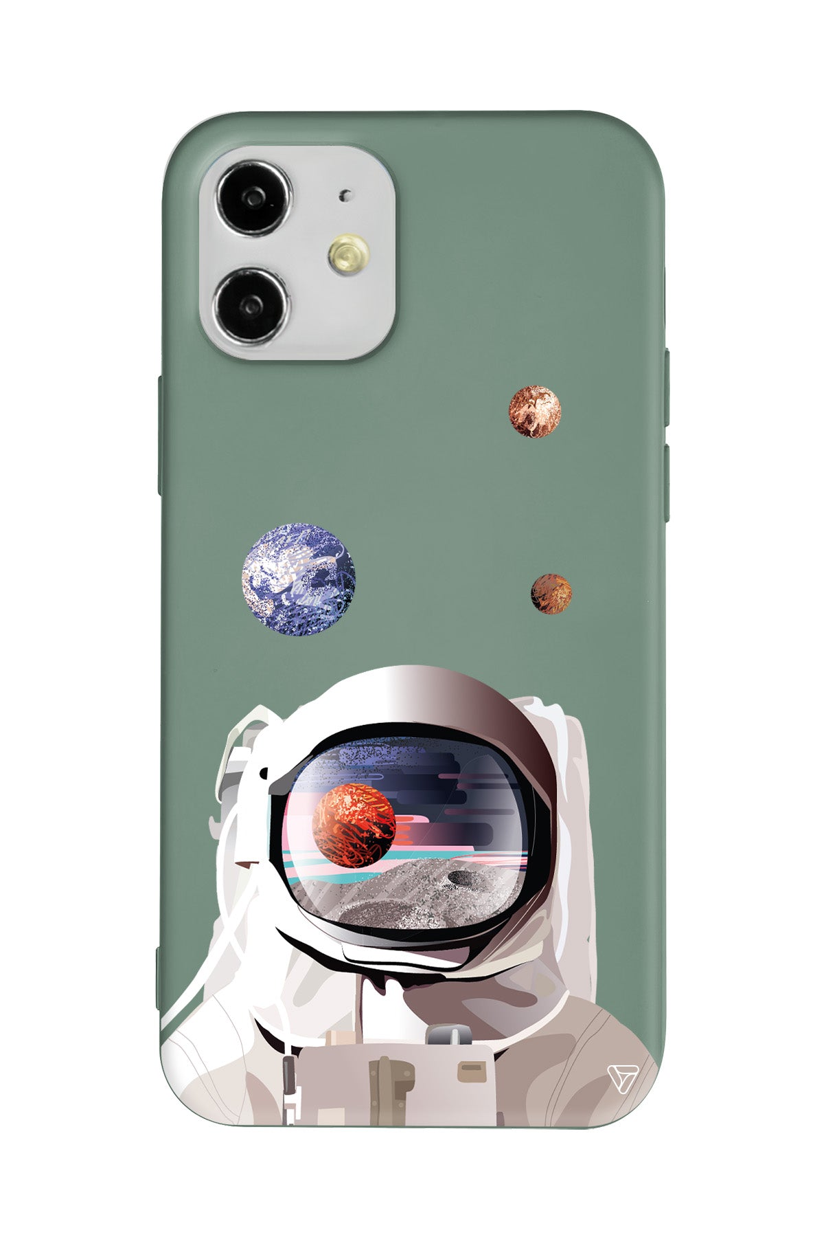 Astronotun Gözünden Lansman Model İçi Kadife Silikon Telefon Kılıfı