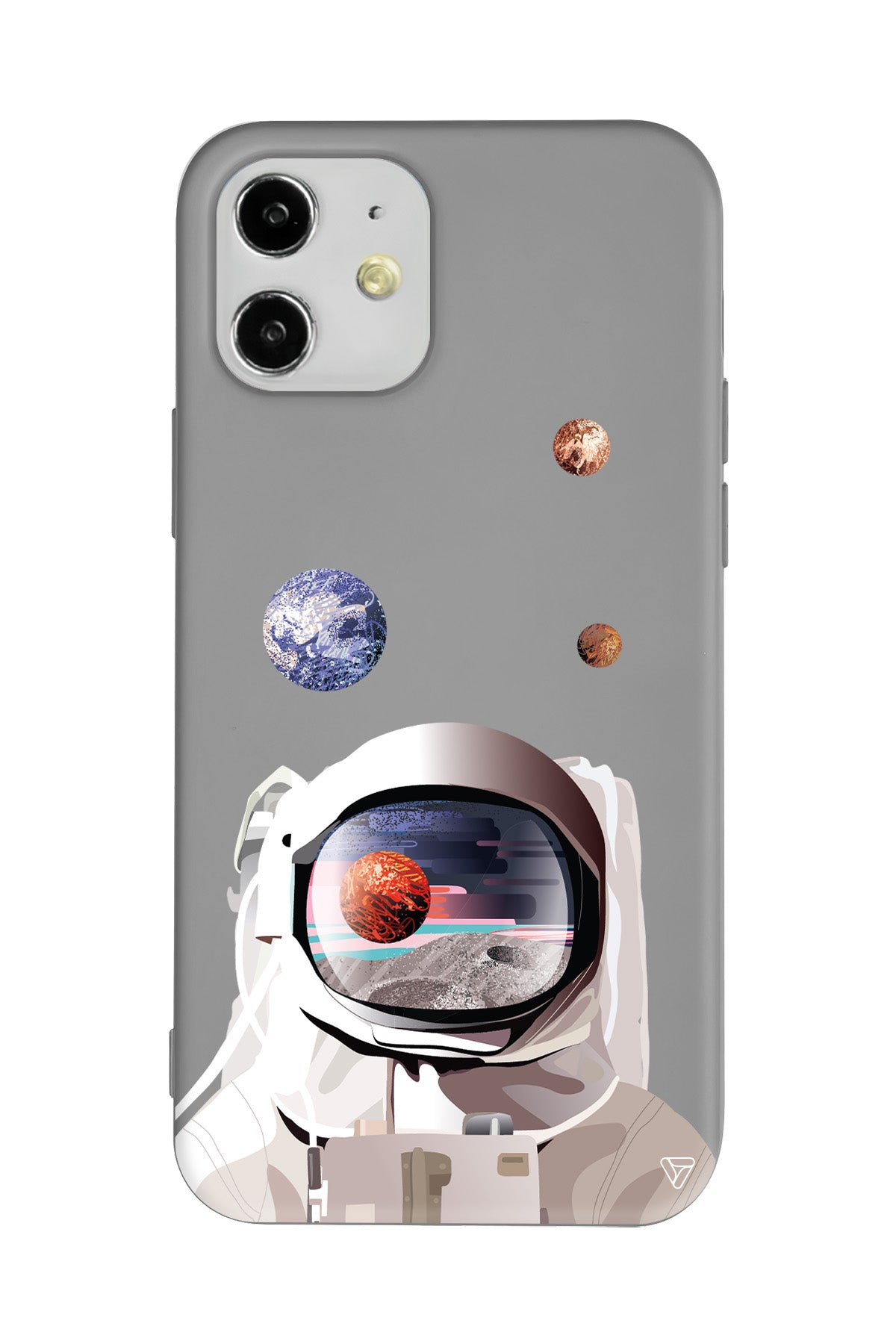 Astronotun Gözünden Lansman Model İçi Kadife Silikon Telefon Kılıfı