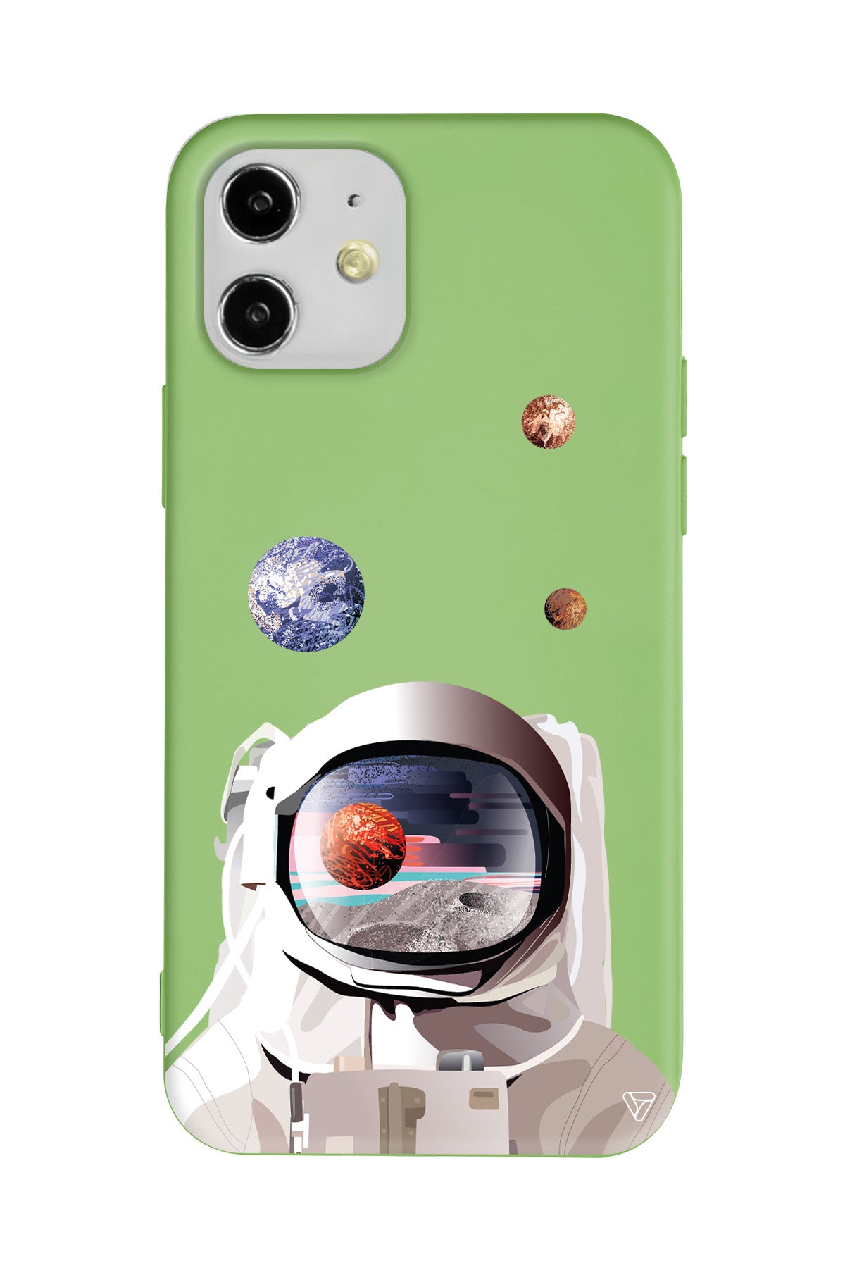 Astronotun Gözünden Lansman Model İçi Kadife Silikon Telefon Kılıfı