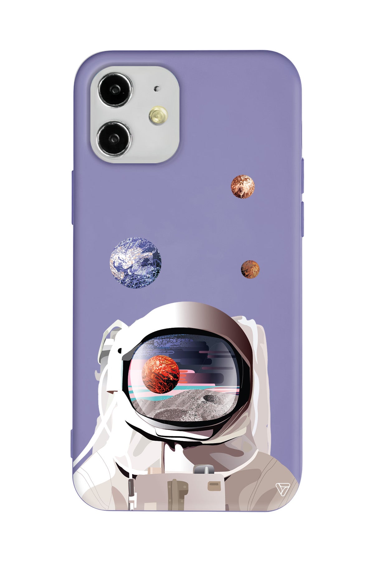 Astronotun Gözünden Lansman Model İçi Kadife Silikon Telefon Kılıfı