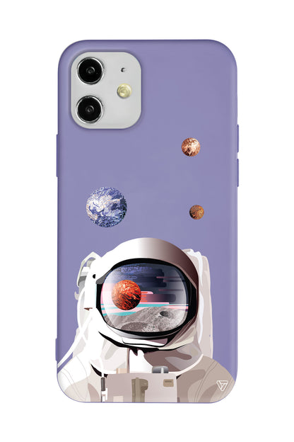 Astronotun Gözünden Lansman Model İçi Kadife Silikon Telefon Kılıfı