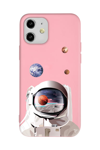 Astronotun Gözünden Lansman Model İçi Kadife Silikon Telefon Kılıfı