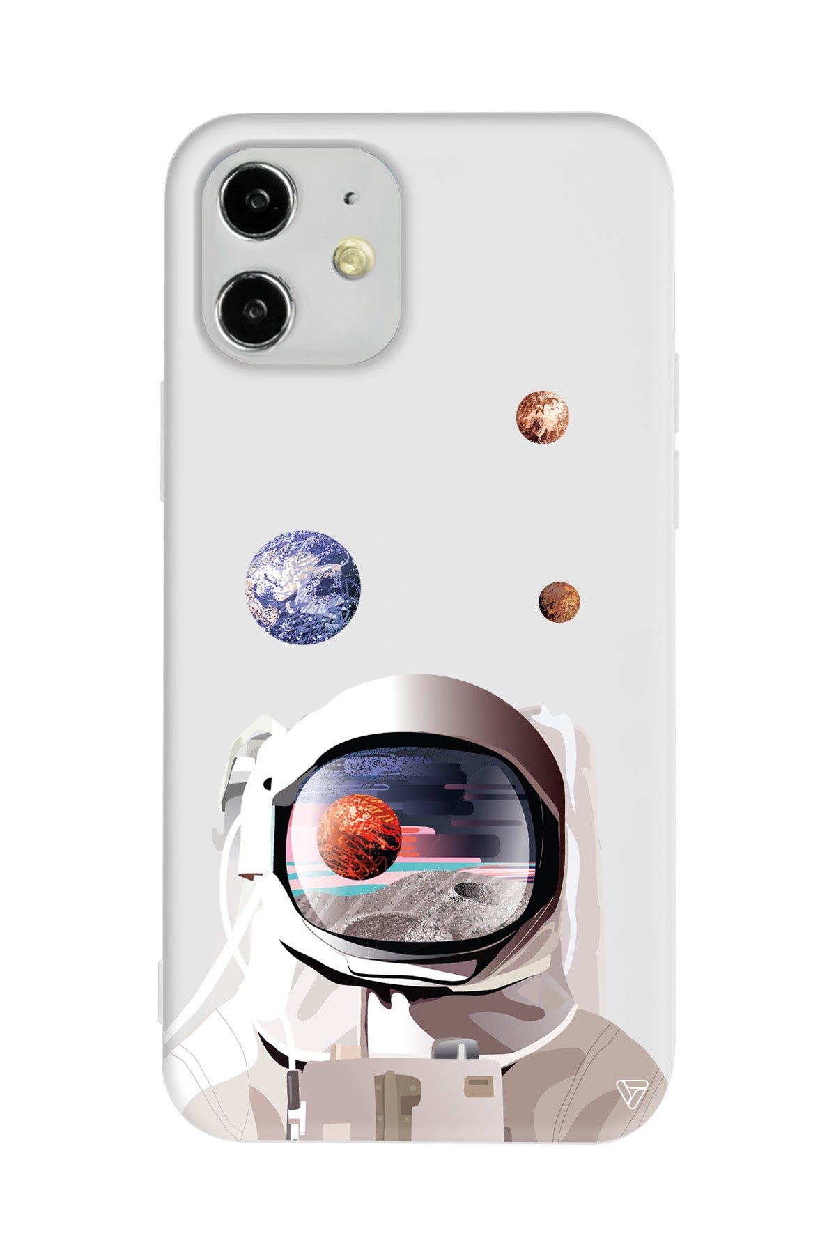 Astronotun Gözünden Lansman Model İçi Kadife Silikon Telefon Kılıfı