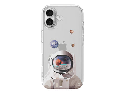 Astronotun Gözünden Lansman Model İçi Kadife Silikon Telefon Kılıfı – Plus Serisine Özel