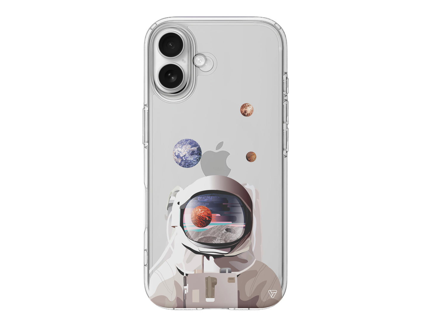 Astronotun Gözünden Lansman Model İçi Kadife Silikon Telefon Kılıfı