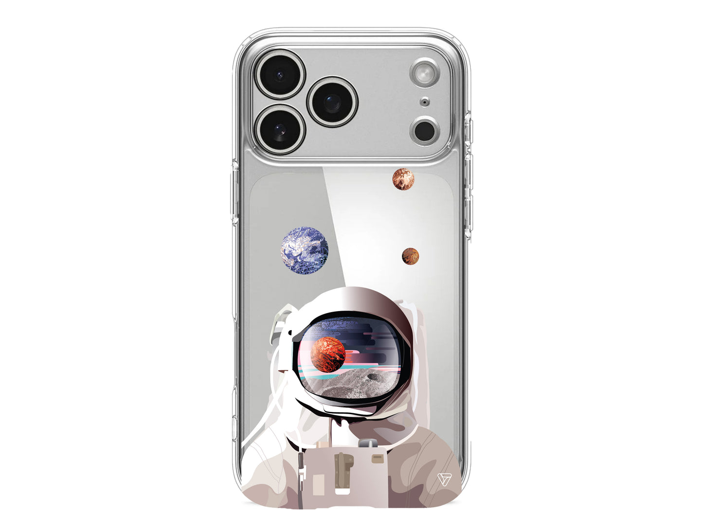 Astronotun Gözünden Lansman Model İçi Kadife Silikon Telefon Kılıfı