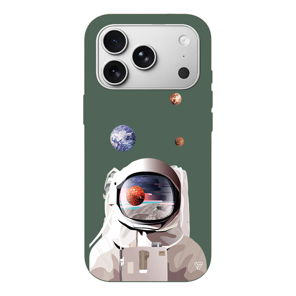 Astronotun Gözünden Lansman Model İçi Kadife Silikon Telefon Kılıfı