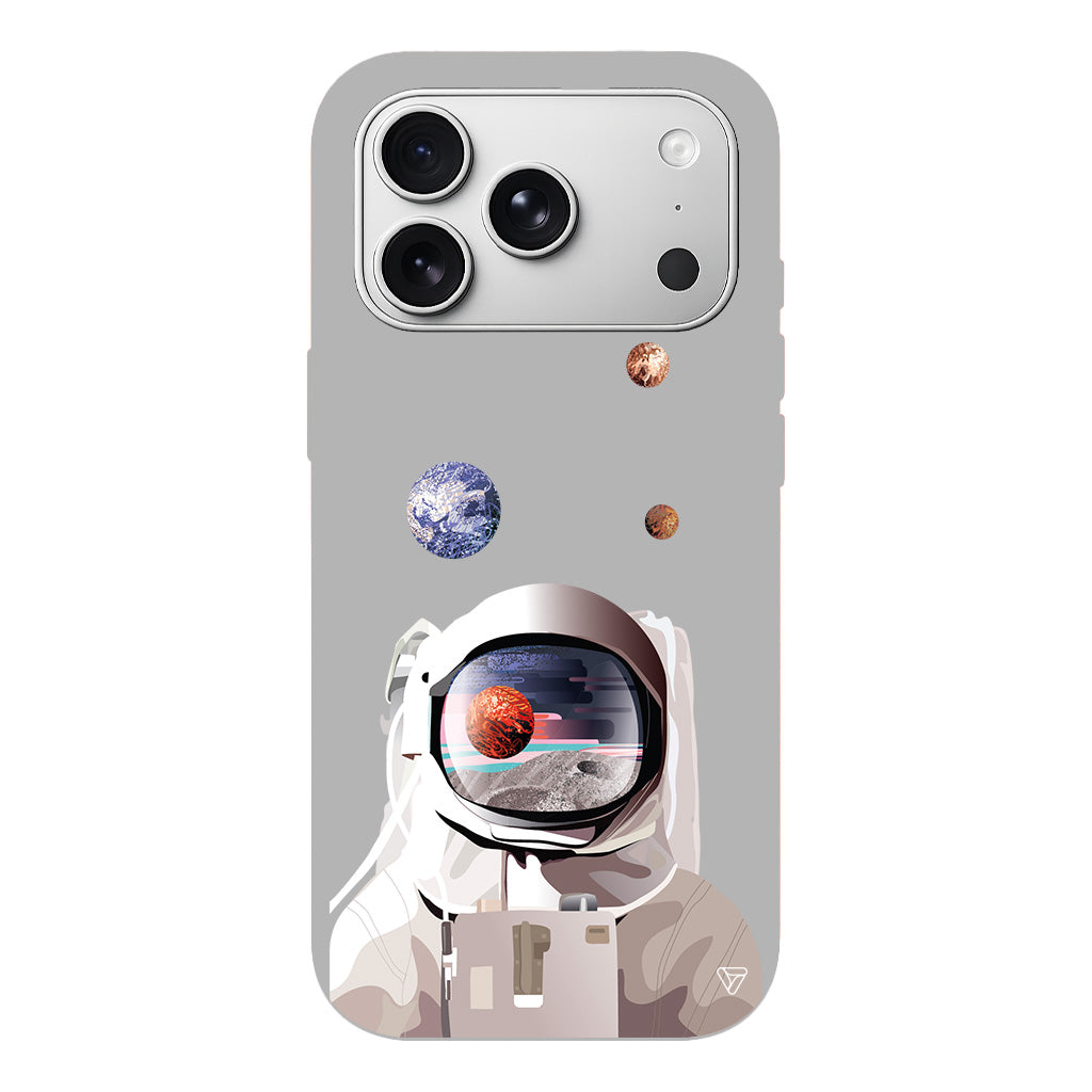 Astronotun Gözünden Lansman Model İçi Kadife Silikon Telefon Kılıfı