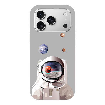 Astronotun Gözünden Lansman Model İçi Kadife Silikon Telefon Kılıfı