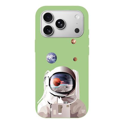 Astronotun Gözünden Lansman Model İçi Kadife Silikon Telefon Kılıfı