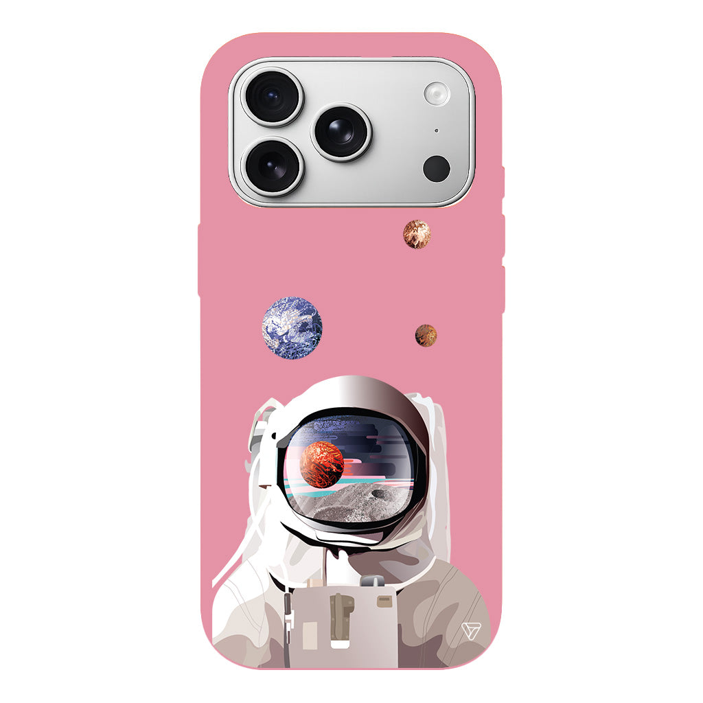 Astronotun Gözünden Lansman Model İçi Kadife Silikon Telefon Kılıfı