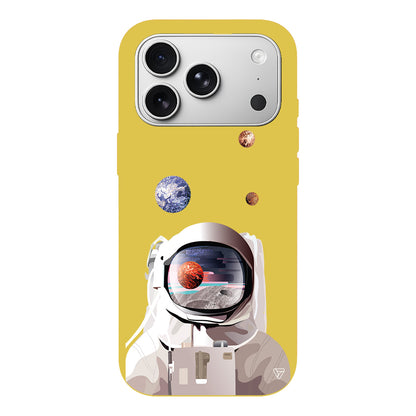 Astronotun Gözünden Lansman Model İçi Kadife Silikon Telefon Kılıfı