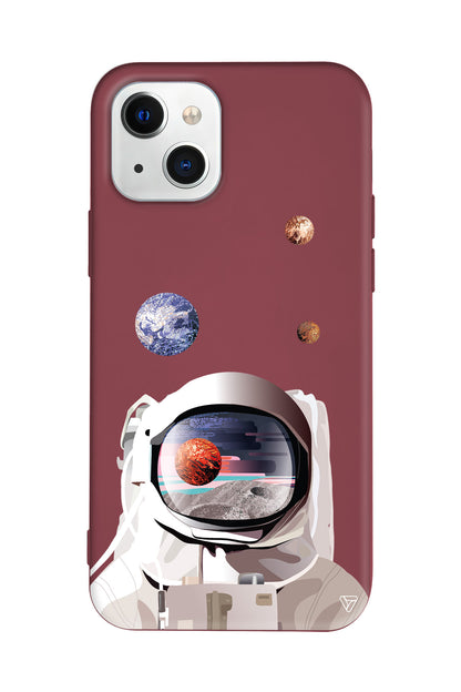 Astronotun Gözünden Lansman Model İçi Kadife Silikon Telefon Kılıfı – Plus Serisine Özel