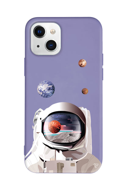 Astronotun Gözünden Lansman Model İçi Kadife Silikon Telefon Kılıfı