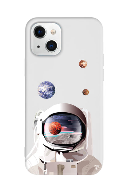 Astronotun Gözünden Lansman Model İçi Kadife Silikon Telefon Kılıfı