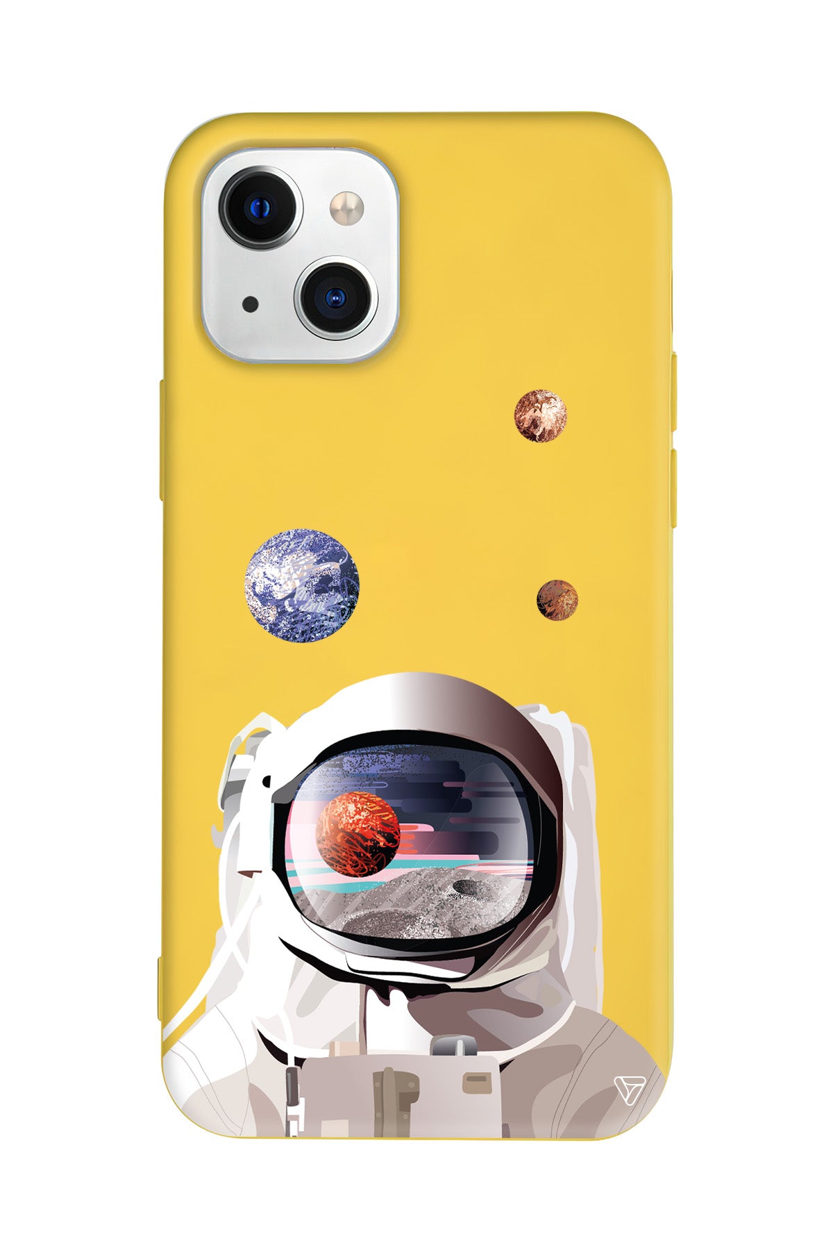 Astronotun Gözünden Lansman Model İçi Kadife Silikon Telefon Kılıfı