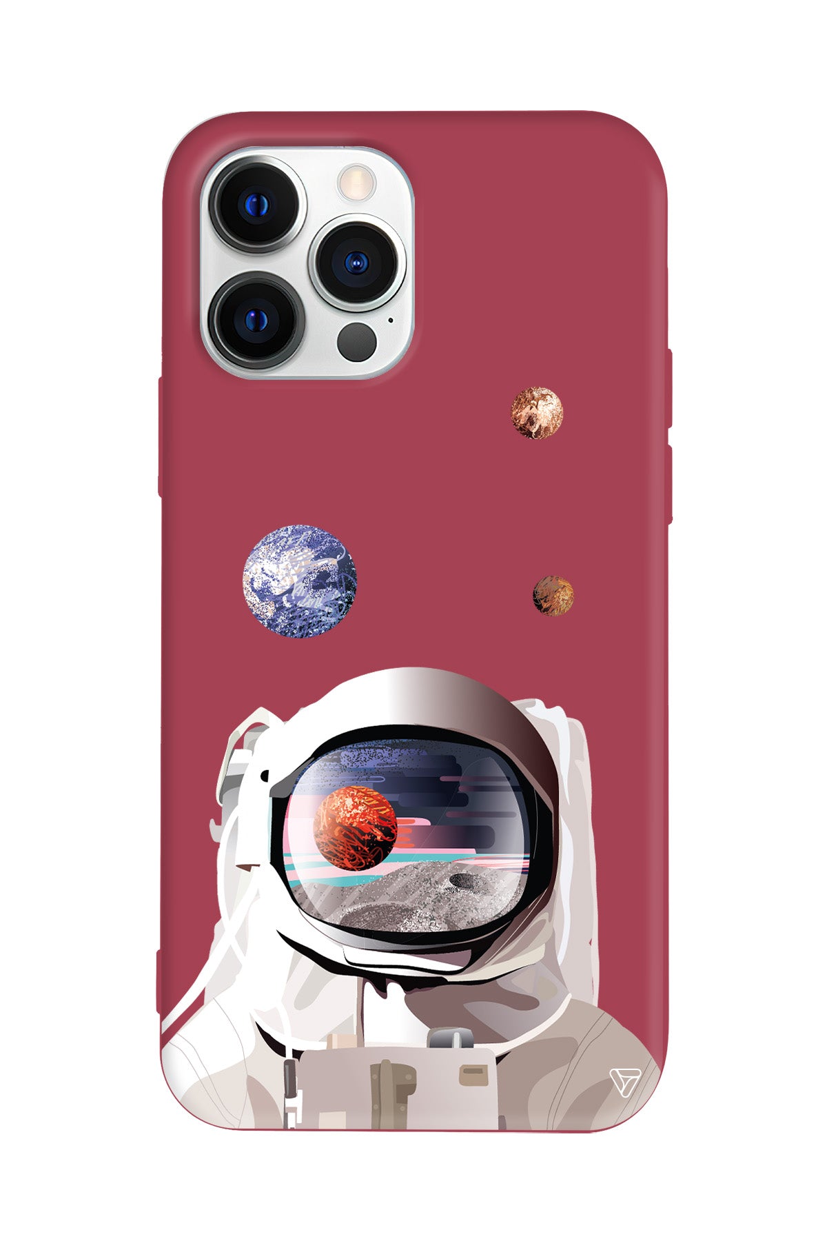 Astronotun Gözünden Lansman Model İçi Kadife Silikon Telefon Kılıfı