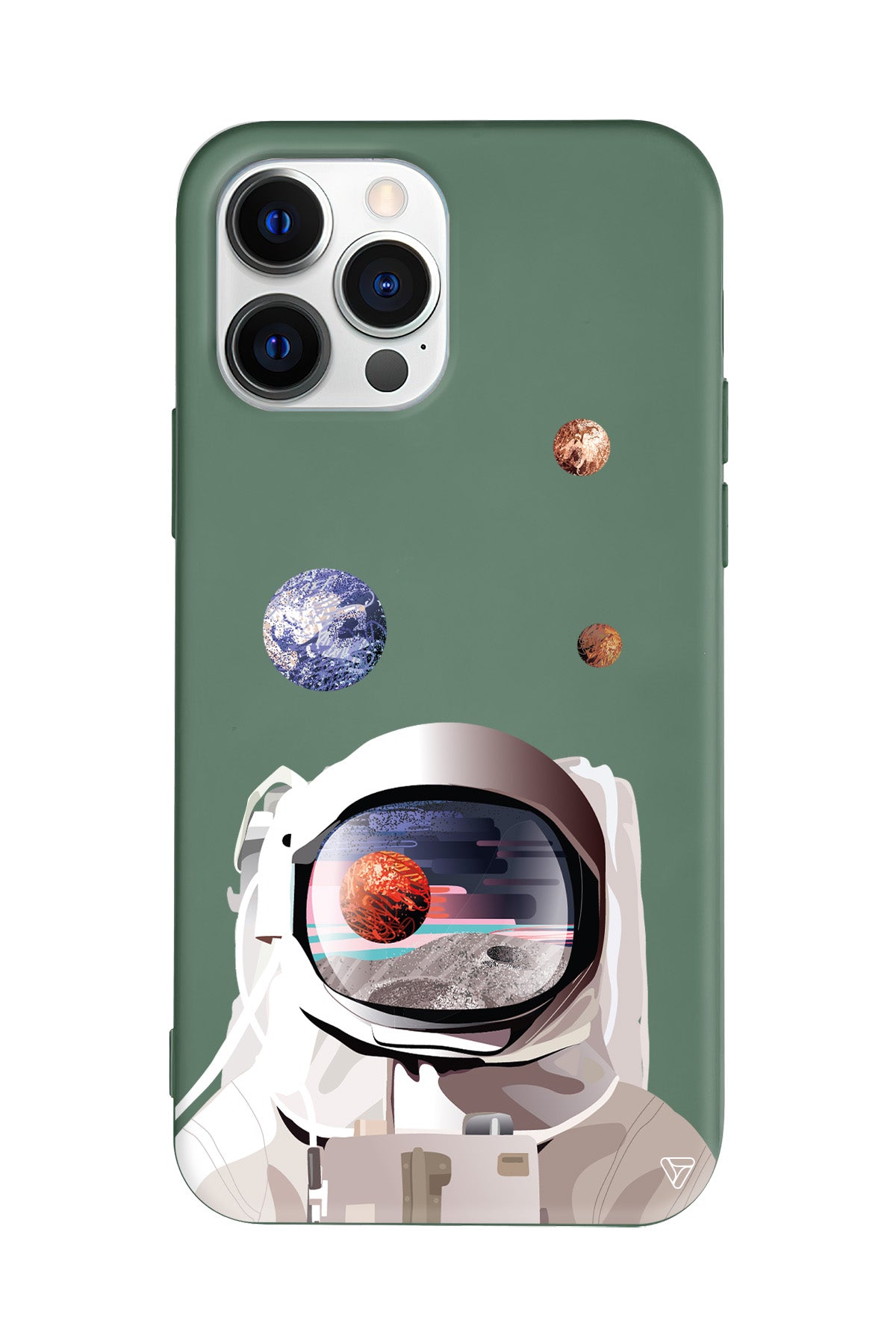 Astronotun Gözünden Lansman Model İçi Kadife Silikon Telefon Kılıfı