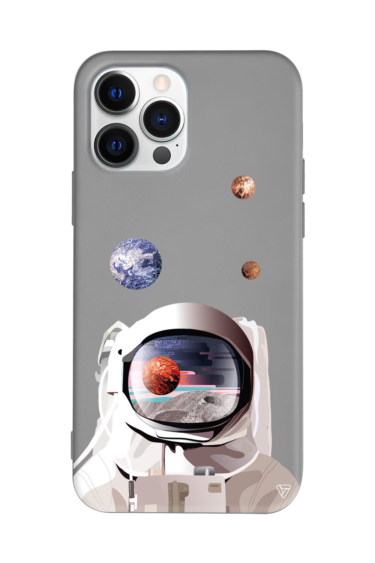 Astronotun Gözünden Lansman Model İçi Kadife Silikon Telefon Kılıfı