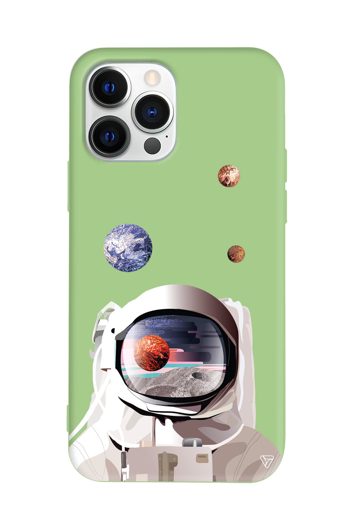 Astronotun Gözünden Lansman Model İçi Kadife Silikon Telefon Kılıfı