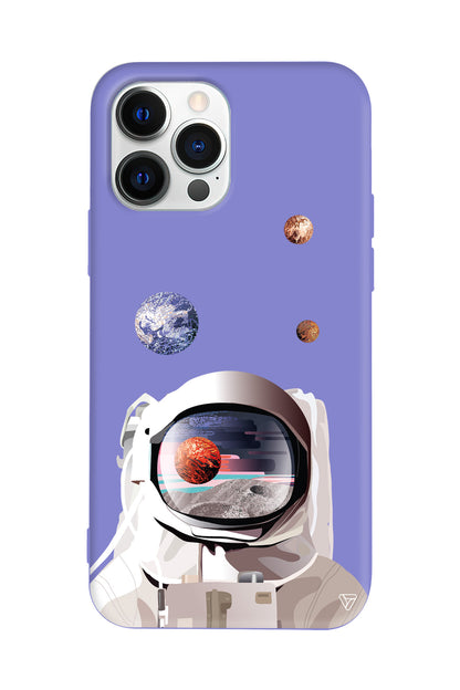 Astronotun Gözünden Lansman Model İçi Kadife Silikon Telefon Kılıfı