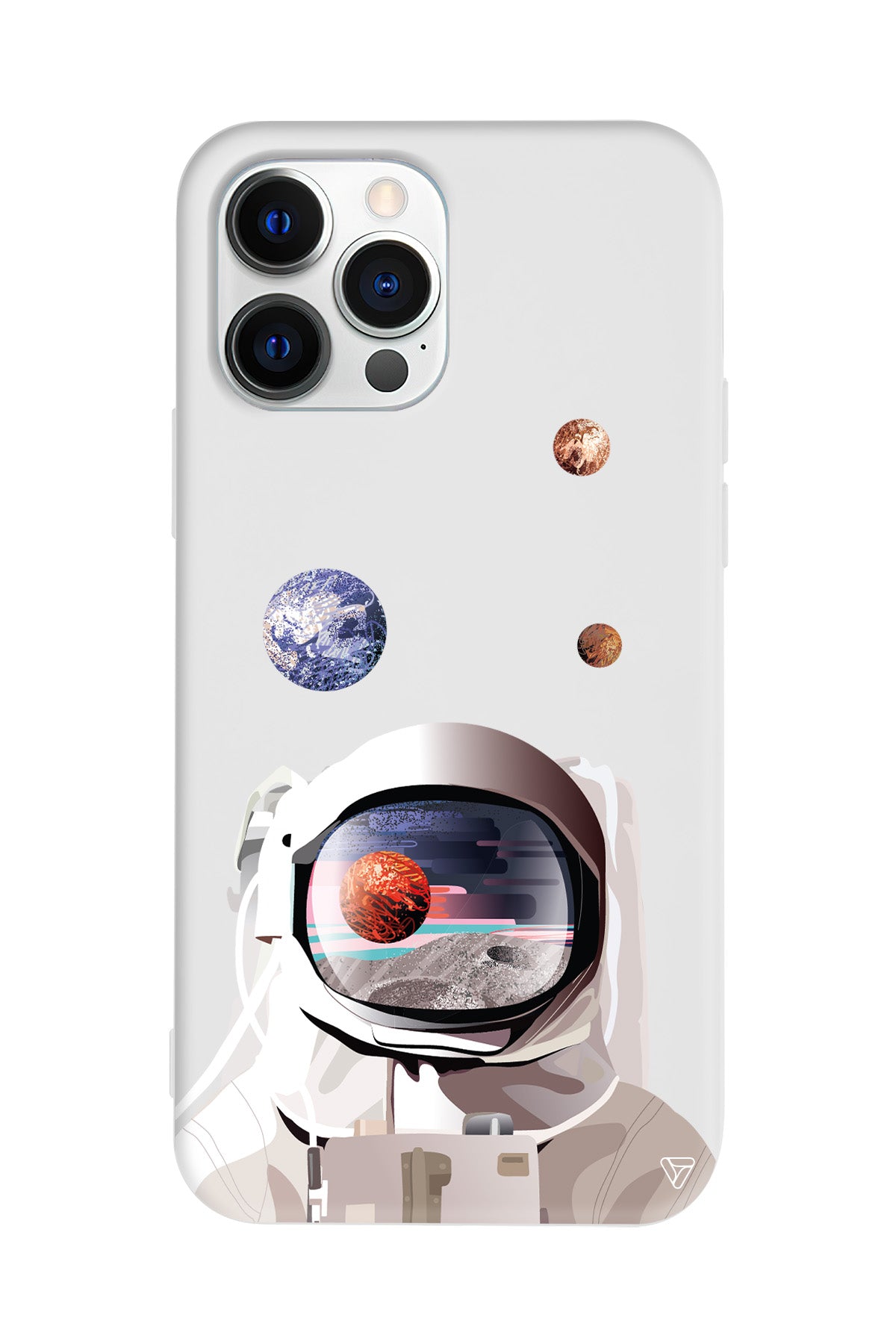 Astronotun Gözünden Lansman Model İçi Kadife Silikon Telefon Kılıfı