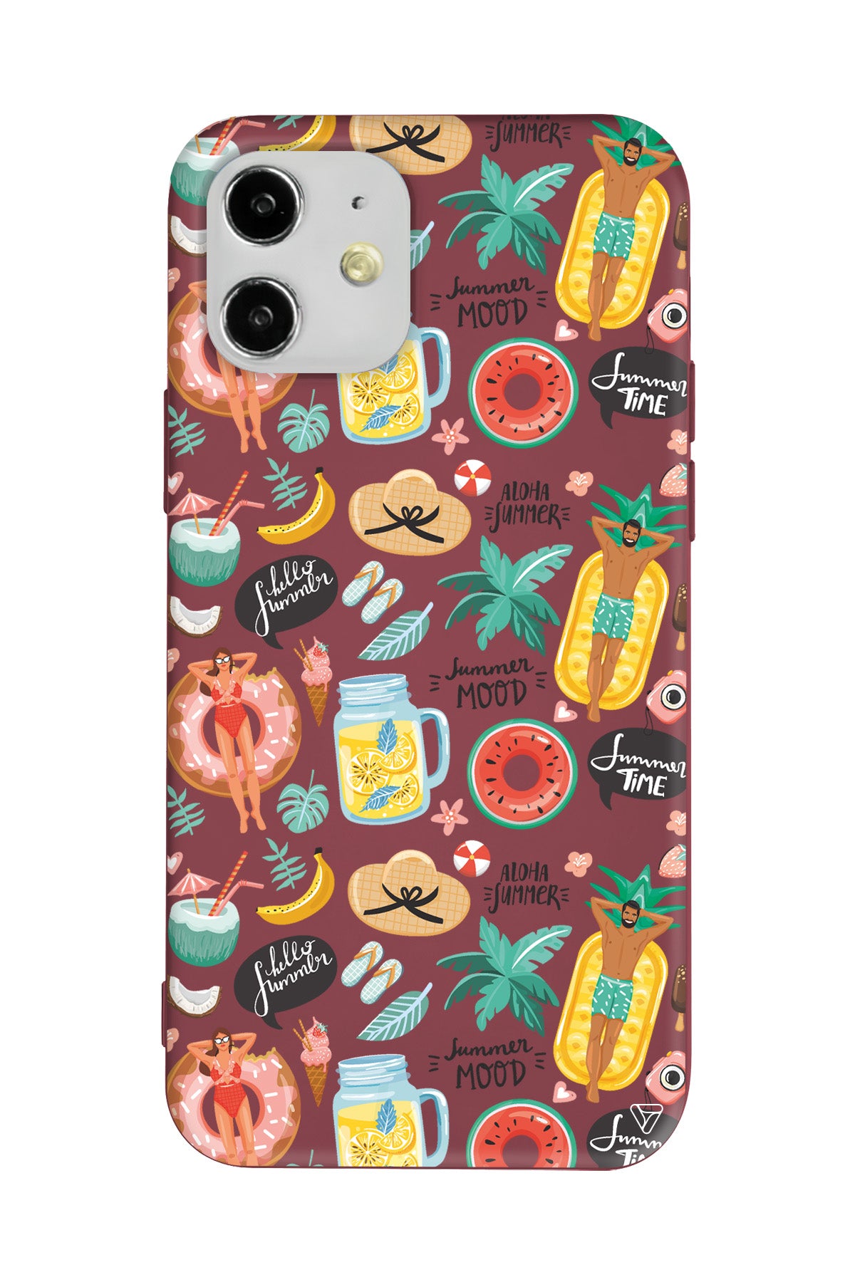 Summer Mood Lansman Model İçi Kadife Silikon Telefon Kılıfı