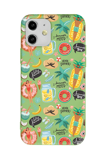 Summer Mood Lansman Model İçi Kadife Silikon Telefon Kılıfı