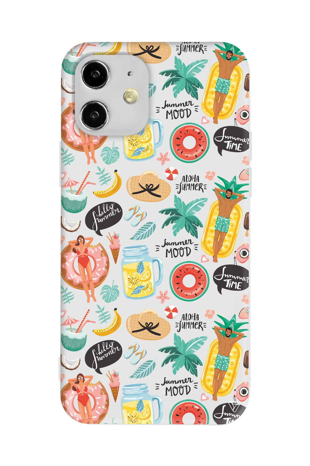 Summer Mood Lansman Model İçi Kadife Silikon Telefon Kılıfı