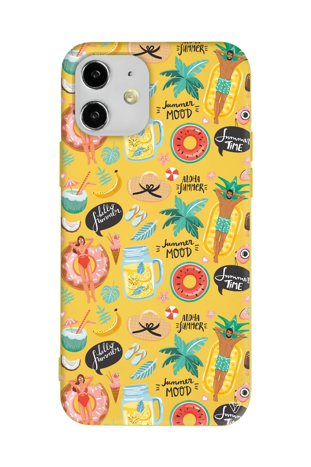 Summer Mood Lansman Model İçi Kadife Silikon Telefon Kılıfı