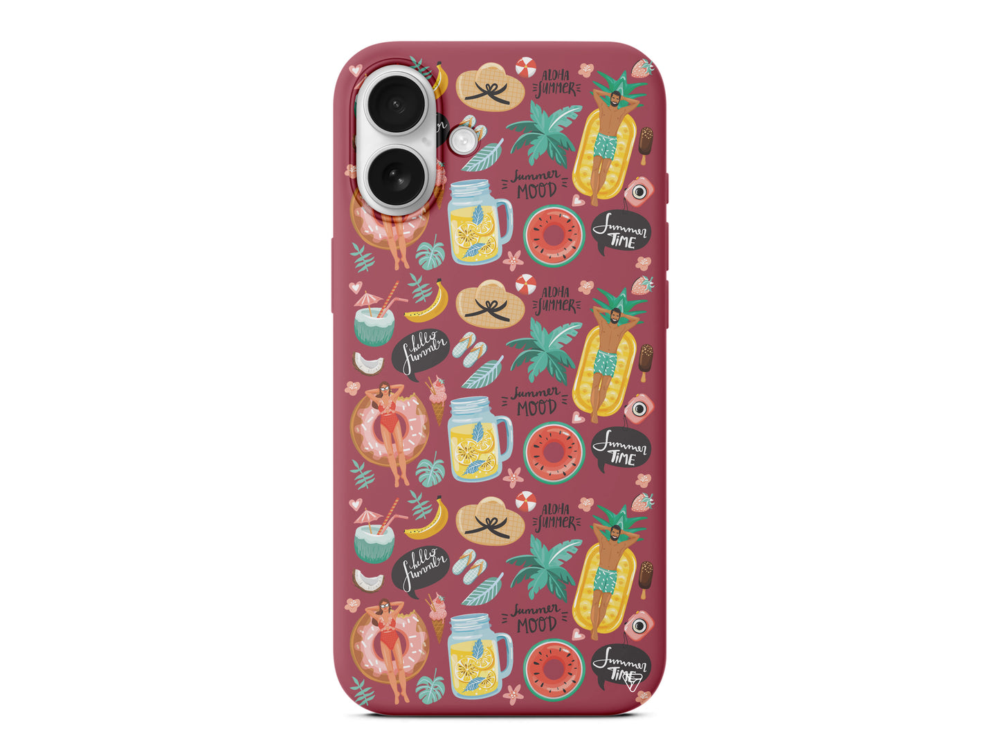 Summer Mood Lansman Model İçi Kadife Silikon Telefon Kılıfı – Plus Serisine Özel