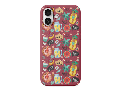 Summer Mood Lansman Model İçi Kadife Silikon Telefon Kılıfı